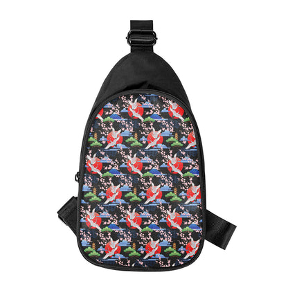 Japanese Traditional Pattern Print Chest Bag
