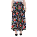 Japanese Traditional Pattern Print Chiffon Maxi Skirt