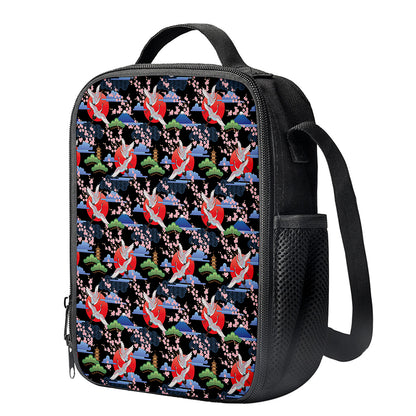 Japanese Traditional Pattern Print Crossbody Lunch Bag