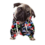 Japanese Traditional Pattern Print Dog Zip Up Hoodie