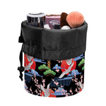 Japanese Traditional Pattern Print Drawstring Makeup Bag