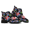 Japanese Traditional Pattern Print Flat Ankle Boots