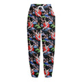 Japanese Traditional Pattern Print Fleece Lined Knit Pants