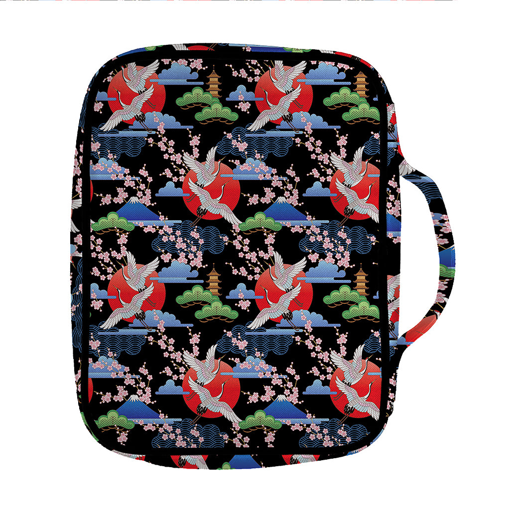 Japanese Traditional Pattern Print Front Pocket Bible Bag
