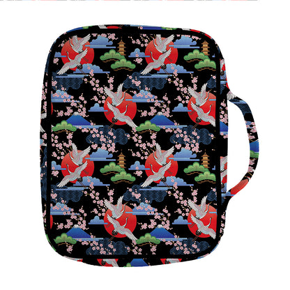 Japanese Traditional Pattern Print Front Pocket Bible Bag
