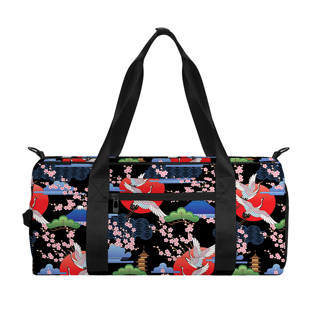 Japanese Traditional Pattern Print Gym Bag