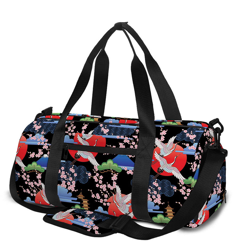 Japanese Traditional Pattern Print Gym Bag