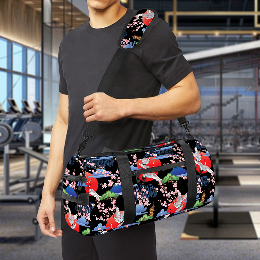Japanese Traditional Pattern Print Gym Bag