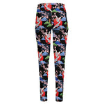 Japanese Traditional Pattern Print High-Waisted Pocket Leggings