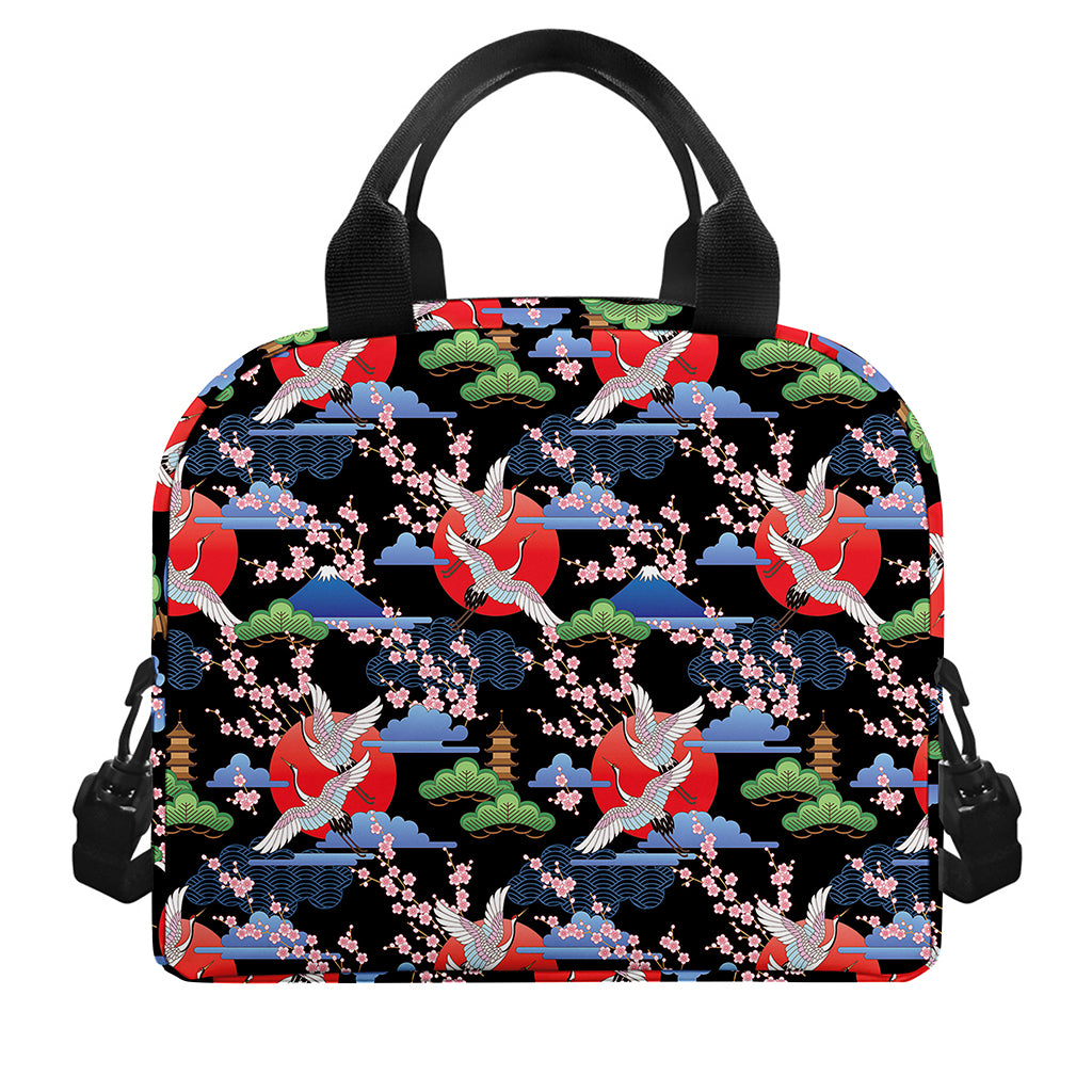 Japanese Traditional Pattern Print Insulated Lunch Bag