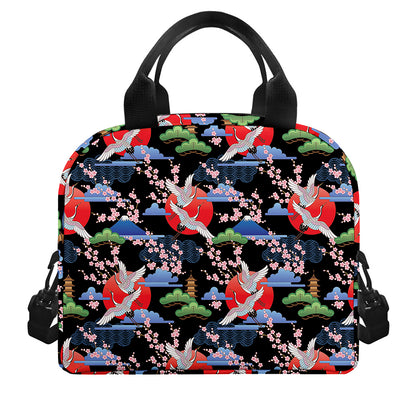 Japanese Traditional Pattern Print Insulated Lunch Bag