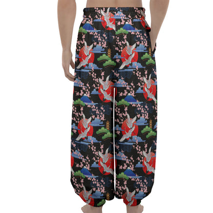Japanese Traditional Pattern Print Lantern Pants