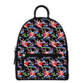 Japanese Traditional Pattern Print Leather Backpack