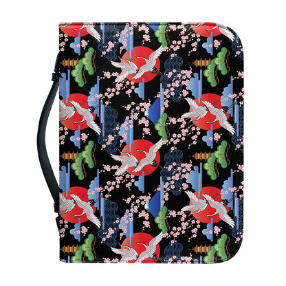 Japanese Traditional Pattern Print Leather Bible Cover