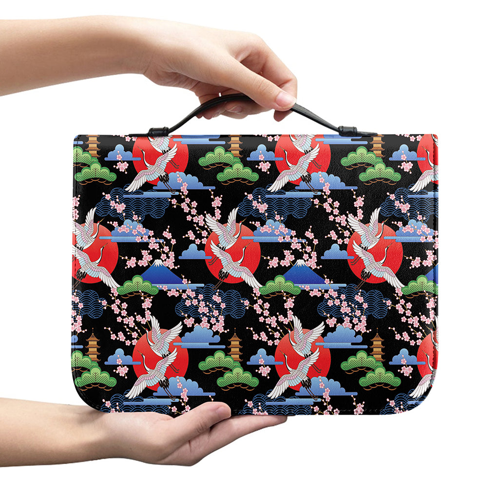 Japanese Traditional Pattern Print Leather Bible Cover