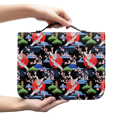 Japanese Traditional Pattern Print Leather Bible Cover