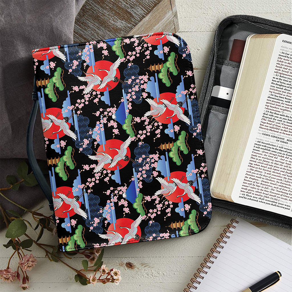 Japanese Traditional Pattern Print Leather Bible Cover