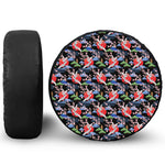 Japanese Traditional Pattern Print Leather Spare Tire Cover