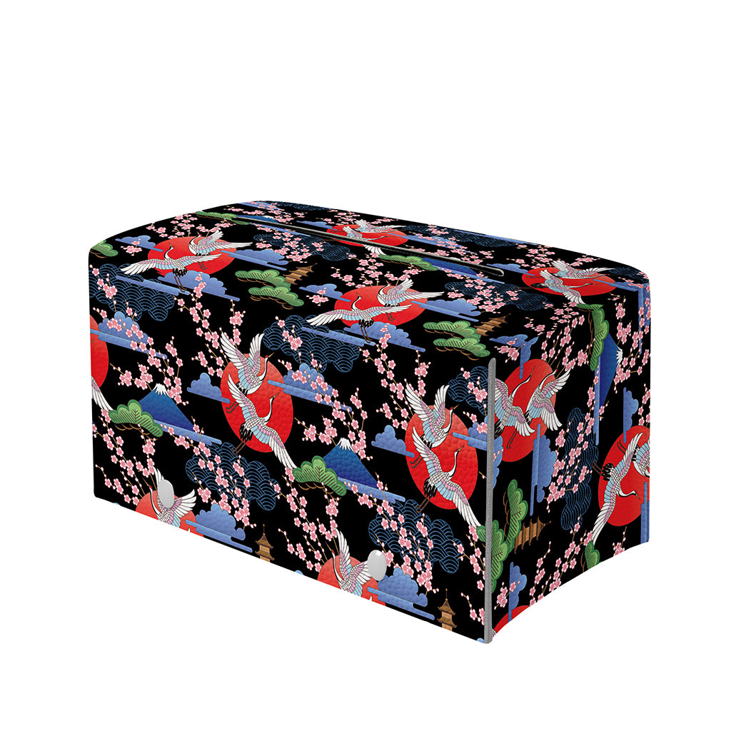 Japanese Traditional Pattern Print Leather Tissue Box Cover