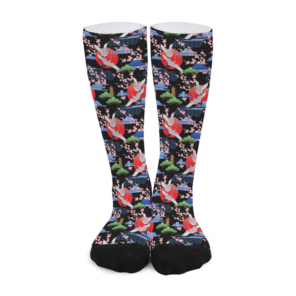 Japanese Traditional Pattern Print Long Socks