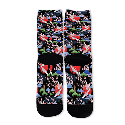 Japanese Traditional Pattern Print Long Socks