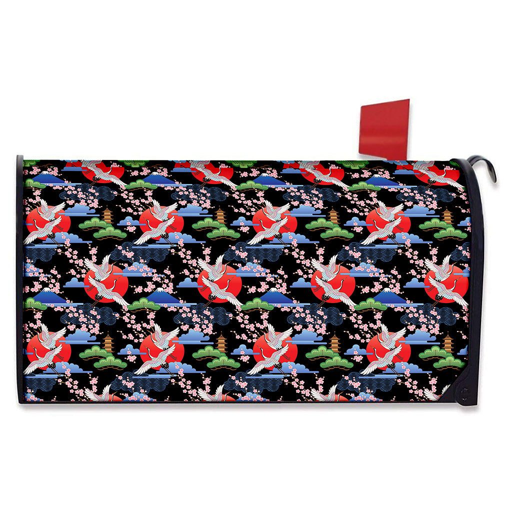 Japanese Traditional Pattern Print Mailbox Cover