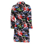 Japanese Traditional Pattern Print Men's Bathrobe