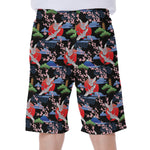 Japanese Traditional Pattern Print Men's Beach Shorts