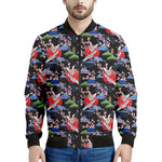 Japanese Traditional Pattern Print Men's Bomber Jacket
