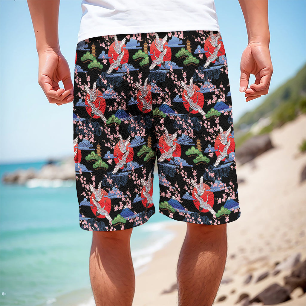 Japanese Traditional Pattern Print Men's Cargo Shorts