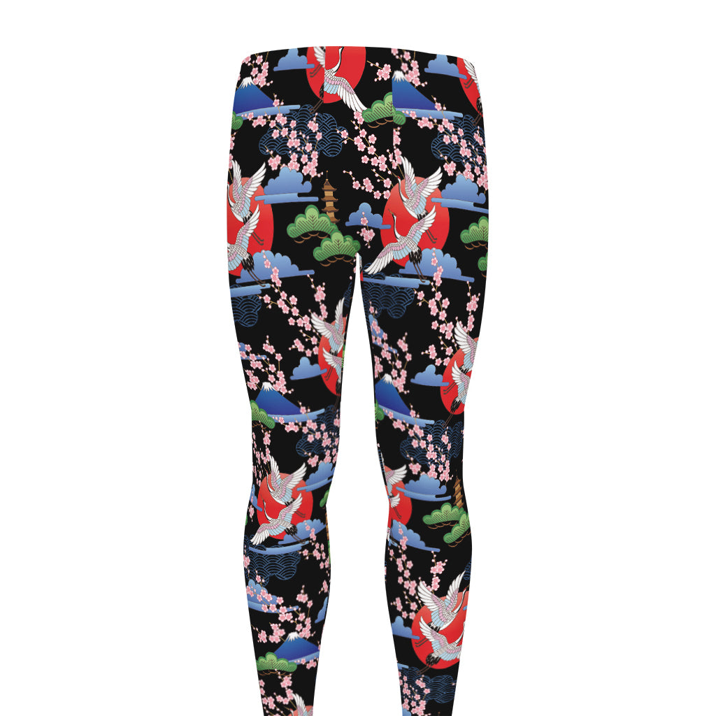 Japanese Traditional Pattern Print Men's leggings