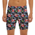 Japanese Traditional Pattern Print Men's Long Boxer Briefs