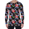 Japanese Traditional Pattern Print Men's Long Sleeve T-Shirt
