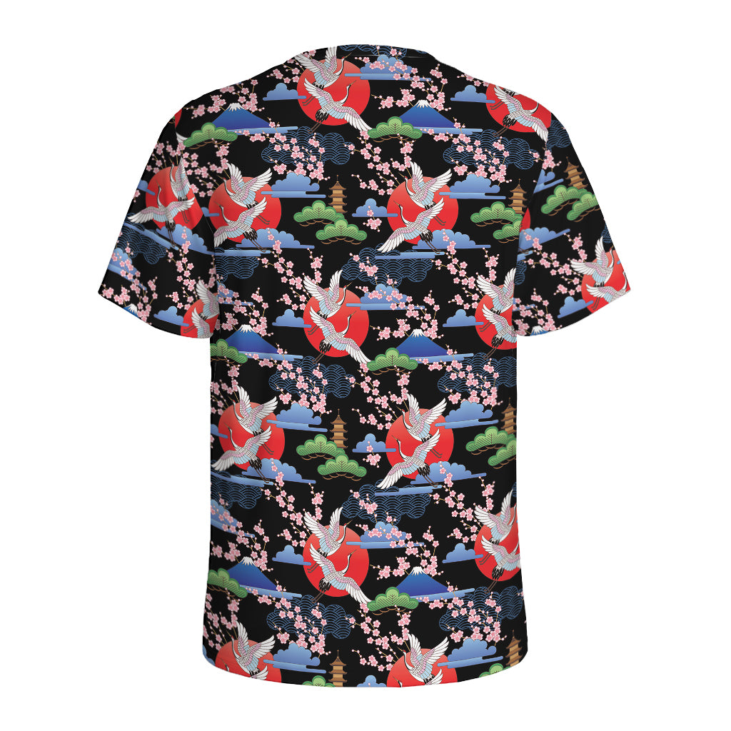 Japanese Traditional Pattern Print Men's Sports T-Shirt