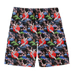 Japanese Traditional Pattern Print Men's Swim Trunks