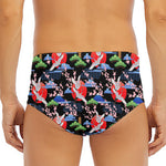 Japanese Traditional Pattern Print Men's Triangle Swim Briefs