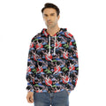 Japanese Traditional Pattern Print Men's Velvet Pullover Hoodie