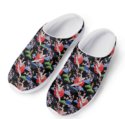 Japanese Traditional Pattern Print Mesh Casual Shoes
