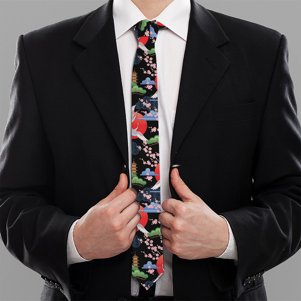 Japanese Traditional Pattern Print Necktie
