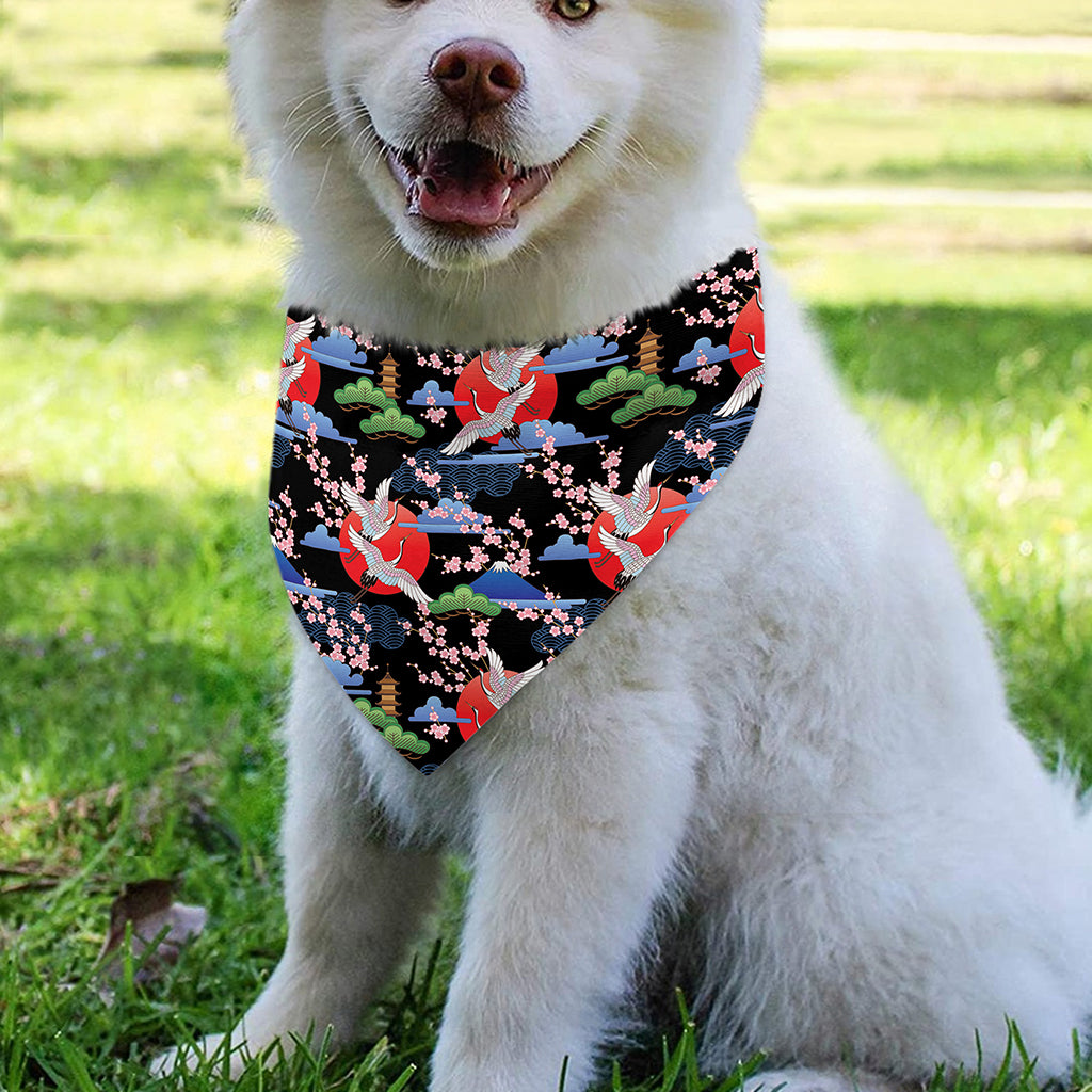 Japanese Traditional Pattern Print Over The Collar Dog Bandana
