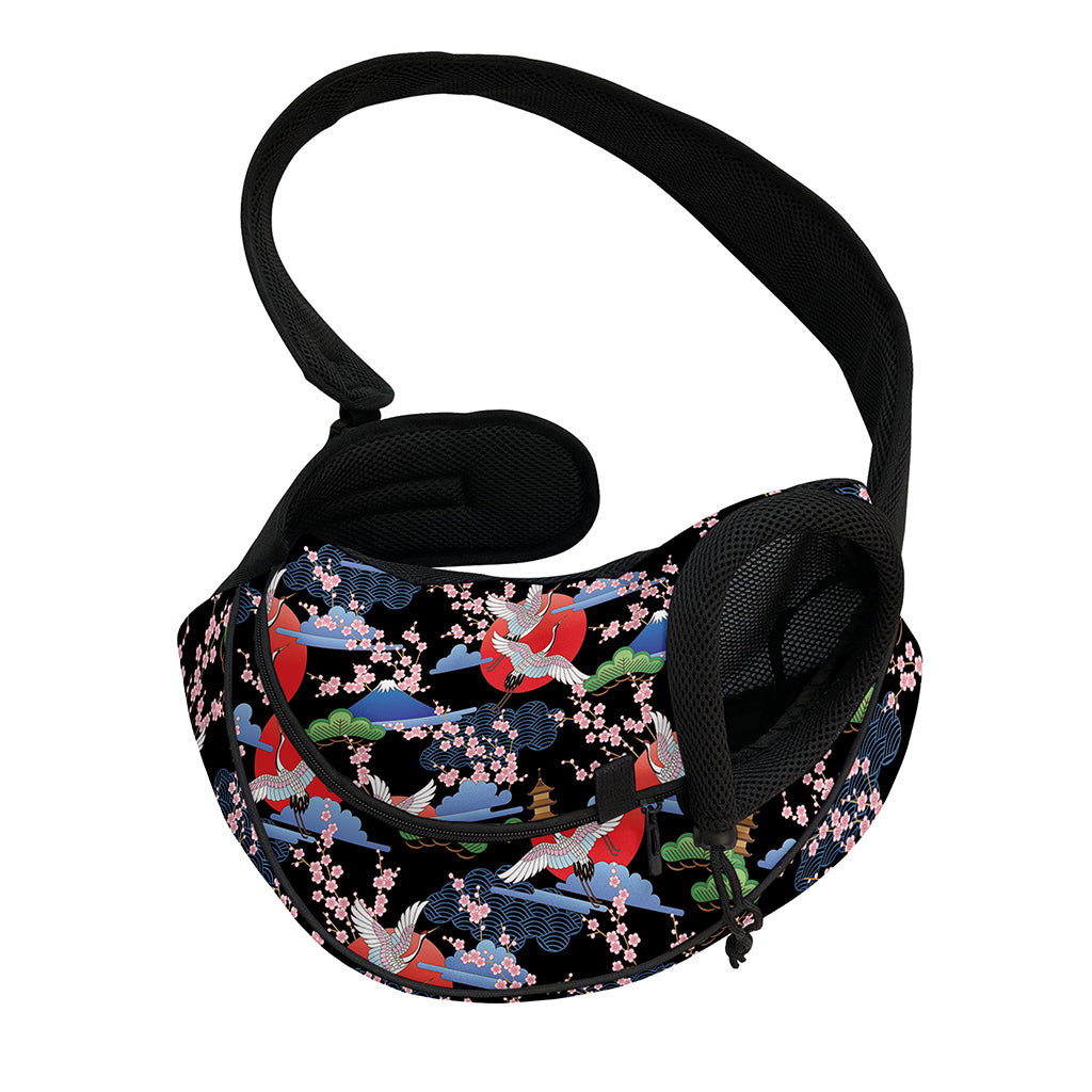Japanese Traditional Pattern Print Pet Sling Carrier