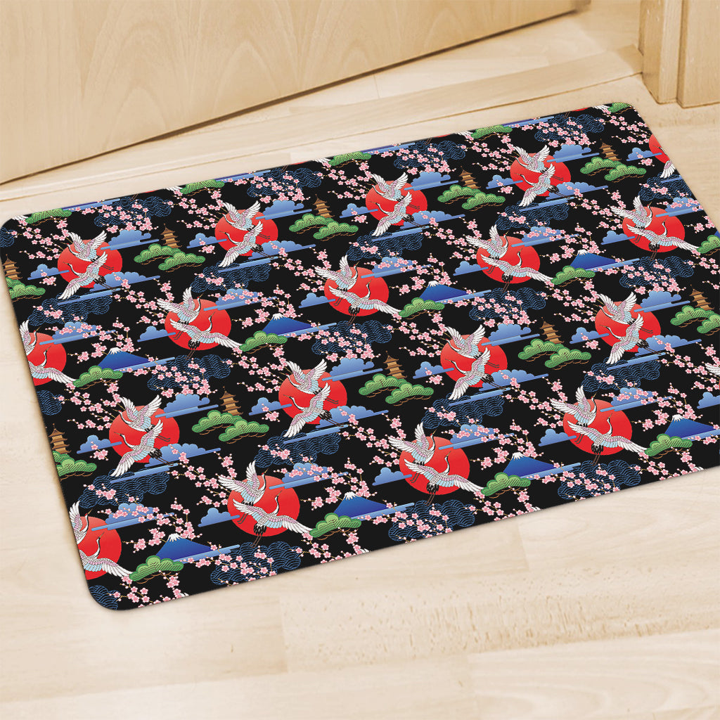 Japanese Traditional Pattern Print Polyester Doormat