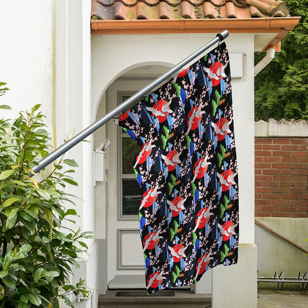 Japanese Traditional Pattern Print Polyester Flag
