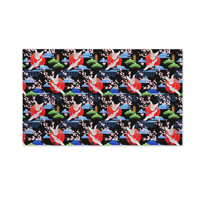Japanese Traditional Pattern Print Polyester Flag