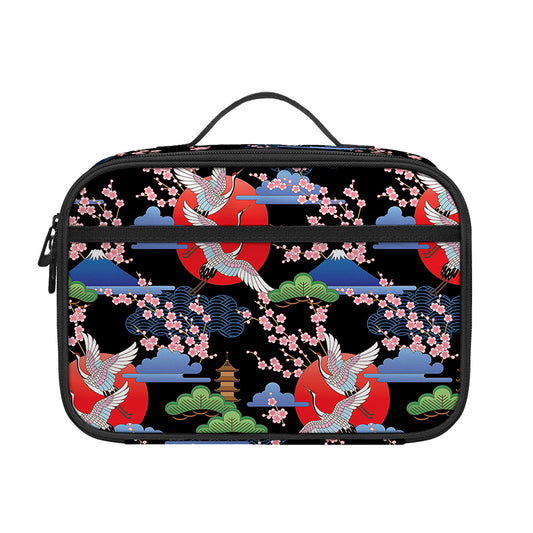 Japanese Traditional Pattern Print Portable Lunch Bag