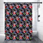 Japanese Traditional Pattern Print Premium Shower Curtain