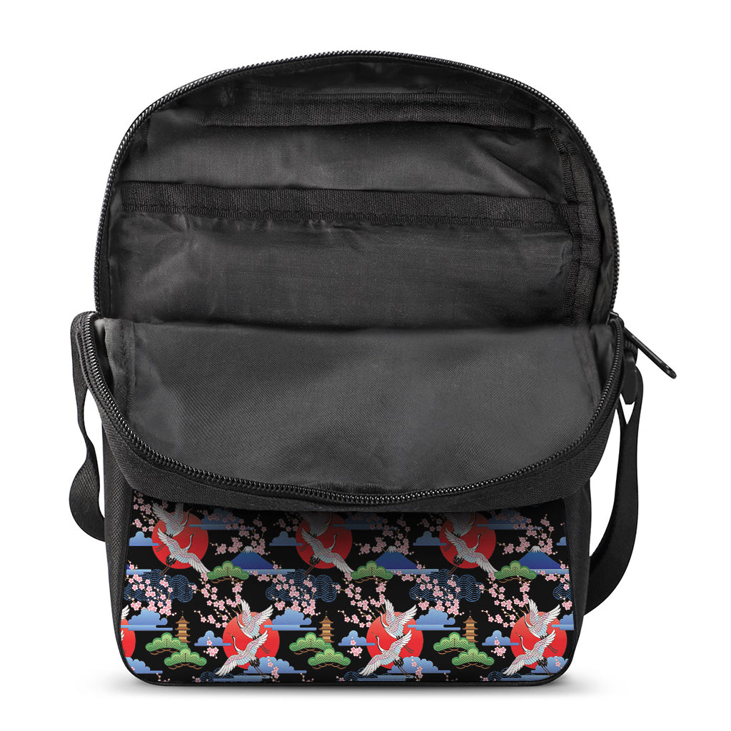 Japanese Traditional Pattern Print Rectangular Crossbody Bag