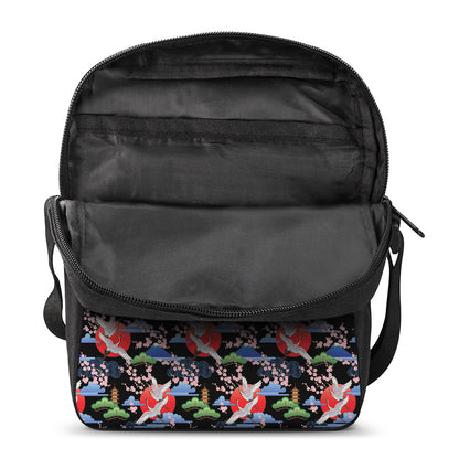 Japanese Traditional Pattern Print Rectangular Crossbody Bag