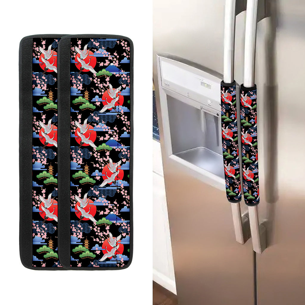 Japanese Traditional Pattern Print Refrigerator Handle Covers