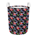 Japanese Traditional Pattern Print Round Laundry Basket